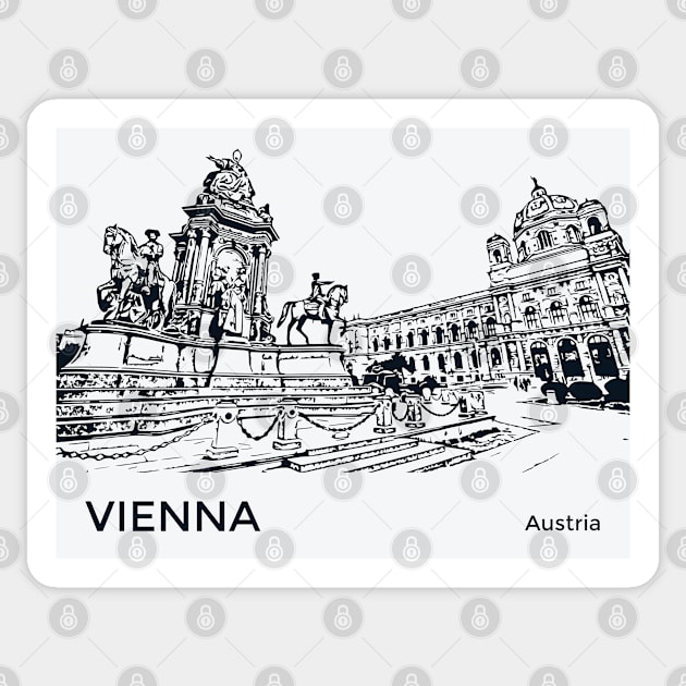 Vienna Austria Sticker by Lakeric